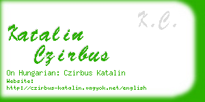 katalin czirbus business card